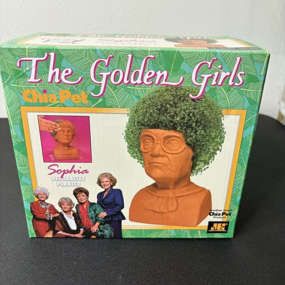 Chia Pet The Golden Girls Sophia Decorative Handmade Pottery Planter Bust New